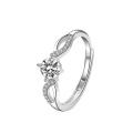 Ready to Ship Hot Trending Silver Ring Engagement Adjustable Ring for Women